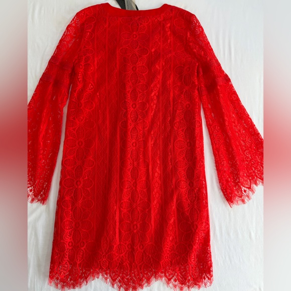 NWT Red Lace Dress size petite small PS - Picture 8 of 15